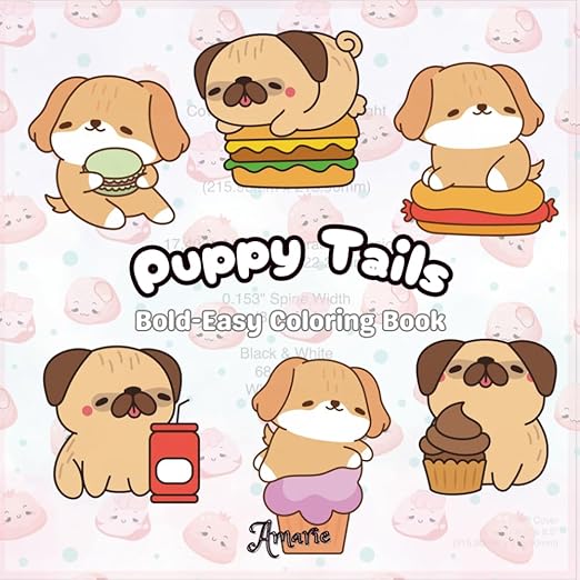 Puppy Tails: Bold-Easy Coloring Book
