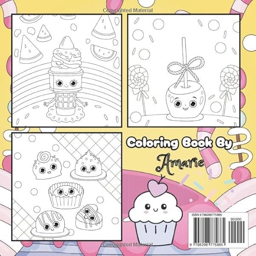 Candyland Cuties: Simple & Cute Candy Coloring Book