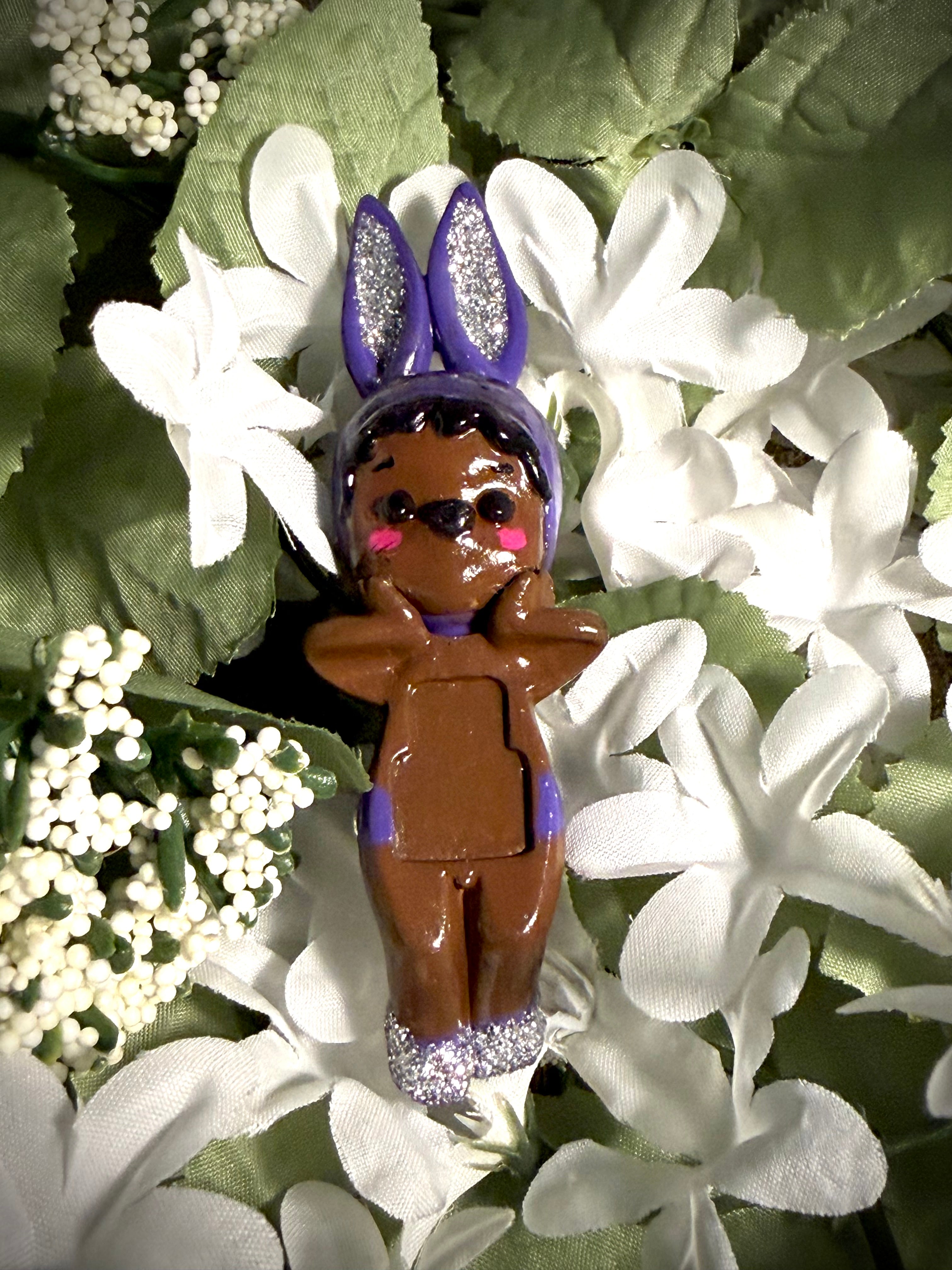 Chocolate Bunny Custom Sonny Angel – Hand-Painted Kawaii Collectible Figurine 🩷